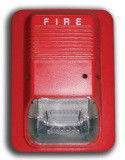 Fire Alarm Siren with Red Strobe Flash FAS06