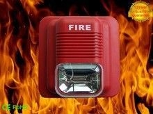 24V Fire Alarm with strobe LED light and loud speakers buzzer FS410